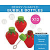 2 1/2" Red Strawberry-Shaped Plastic Bubble Bottles - 12 Pc. Image 2
