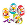 2 1/2" Religious Rejoice Whistle-Filled Plastic Easter Eggs - 12 Pc. Image 1