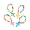 2 1/2" Stretchable Fruit-Flavored Hard Candy Cross Bracelets - 12 Pc. Image 1