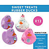 2 1/2" Sweet Treats Purple, Pink & White Vinyl Rubber Ducks - 12 Pc. Image 2