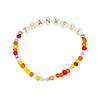2 1/2&quot; Thanksgiving Thankful Fall Colors Beaded Bracelets - 12 Pc. Image 1