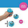 2 1/2" Winter Snowman Blue & White Gel Bead Squeeze Balls - 12 Pc. Image 2