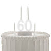 2 1/2" x 2 3/4" Blinking Plastic Number 60 Candle Holder Set Image 1