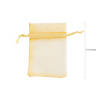 2 1/2" x 3 1/2" Bulk 50 Pc. Mini Gold Organza Drawstring Treat Bags Image 1