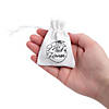 2 1/2" x 3 1/2" Wedding Party Polyester Drawstring Treat Bags - 6 Pc. Image 1
