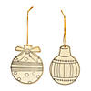 2 1/2" x 3 3/4" Color Your Own Wood Christmas Ornaments - 12 Pc. Image 1