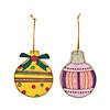 2 1/2" x 3 3/4" Color Your Own Wood Christmas Ornaments - 12 Pc. Image 1