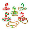 2 1/2" x 5" Christmas Red & Green Wood Candy Cane Ring Toss Game Image 1