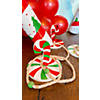 2 1/2" x 5" Christmas Red & Green Wood Candy Cane Ring Toss Game Image 3