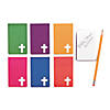 2 1/2" x 5" Religious Cross Cutout Solid Color Paper Notepads - 24 Pc. Image 1
