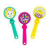 2 1/2" x 7" Bulk 48 Pc. Pastel Easter Bunny &amp; Chicks Plastic Clappers Image 1