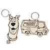 2 1/4&quot; &amp;#8211; 3 3/4&quot; Color Your Own Unfinished Wood Scooby-Doo!&amp;#8482; &amp; Mystery Machine Keychains - 12 Pc. Image 1