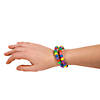 2 1/4" Bright Colors Plastic Pony Bead Bracelet Craft Kit for 24 Image 1