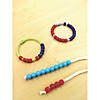 2 1/4" Bright Colors Plastic Pony Bead Bracelet Craft Kit for 24 Image 2