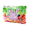 2 1/4" Bulk 100 Pc. Galerie<sup>&#174;</sup> Jelly Bean & Sticker-Filled Plastic Easter Eggs Image 1