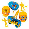 2 1/4" Bulk 144 Pc. Construction Toy-Filled Plastic Easter Eggs Image 1