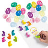2 1/4" Bulk 96 Pc. Plastic Bright & Pastel Plastic Easter Eggs with Crayon Filler Kit for 48 Image 1