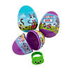 2 1/4" Cat Toy-Filled Plastic Easter Eggs - 12 Pc. Image 1