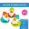 2 1/4" Gnome Assorted Bright Colors Vinyl Rubber Ducks - 12 Pc. Image 1