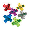 2 1/4" Light-Up Bright Solid Color Plastic Spin Tops - 12 Pc. Image 1