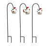 2 1/4" Mini Ceramic Roosters with Shepherd&amp;#8217;s Hook Set - 3 Pc. Image 1