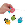 2 1/4" Mini Red, Green, Yellow & Blue Big Mouth Fish Squirt Toys - 12 Pc. Image 1
