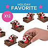 2 1/4" Mini Santa Claus Plastic Pull-Back Sleigh Toys - 12 Pc. Image 2