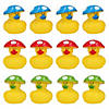 2 1/4" Multicolor Mushroom-Themed Rubber Ducks &amp;#8211; 12 Pc.  Image 1