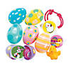 2 1/4" Pastel Patterned Toy-Filled Plastic Easter Eggs - 24 Pc. Image 1