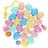 2 1/4" Pastel Patterned Toy-Filled Plastic Easter Eggs - 24 Pc. Image 1