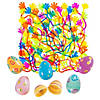 2 1/4" Pastel Plastic Easter Eggs &amp; Sticky Toy Kit for 72 Image 1