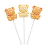 2 1/4" Teddy Bear-Shaped Vanilla-Flavored Lollipops - 12 Pc. Image 1
