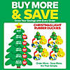 2 1/4&quot; Wrapped in Christmas Lights Multicolor Rubber Ducks - 12 Pc. Image 3