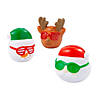 2 1/4" x 2 1/2" Christmas Santa, Snowman & Reindeer  Slow-Rising Foam Stress Toys - 12 Pc. Image 1