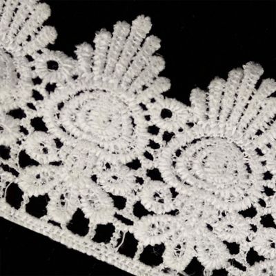 2 1/4"x30 Yards White Venice Lace Trim Image 1