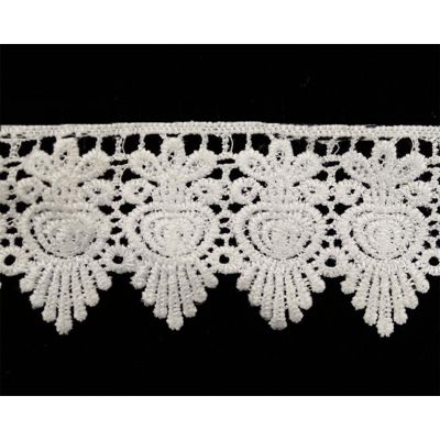 2 1/4"x30 Yards White Venice Lace Trim Image 2
