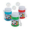 2" 1 oz. Mini Holiday Plastic Bubble Bottles with Wand - 24 Pc. Image 1