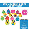 2" - 2 1/4" Bulk 48 Pc. Colorful & Cool Rubber Ducks Assortment Image 1