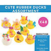 2" - 2 1/4" Bulk 48 Pc. Cute Vinyl Rubber Ducks Assortment Image 2