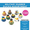 2" - 2 1/4" Bulk 48 Pc. Uniformed Military Rubber Ducks Assortment Image 1