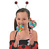 2 3/4" 1 lb. Large Rainbow Swirl Classic Cherry Lollipops - 12 Pc. Image 1