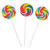 2 3/4" 1 lb. Large Rainbow Swirl Classic Sweet Cherry Lollipops - 12 Pc. Image 1