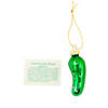 2 3/4&quot; Legend of the Pickle Glass Christmas Ornaments with Card for 12 Image 1