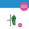 2 3/4&quot; Legend of the Pickle Glass Christmas Ornaments with Card for 12 Image 4