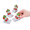 2 3/4" Mini Snowman White Plastic Pull-Back Sled Toys - 12 Pc. Image 1