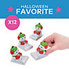 2 3/4" Mini Snowman White Plastic Pull-Back Sled Toys - 12 Pc. Image 2