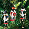 2 3/4" Nutcracker White, Red, Blue & Green Wood Christmas Ornaments - 12 Pc. Image 1