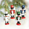 2 3/4" Nutcracker White, Red, Blue & Green Wood Christmas Ornaments - 12 Pc. Image 3