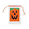 2 3/4&quot; x 4&quot; Bulk 144 Pc. Mini Jack-O&amp;#8217;-Lantern Paper Drawstring Treat Bags Image 1