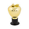 2 3/4" x 5" Goldtone Apple Plastic Award Trophies - 12 Pc. Image 1